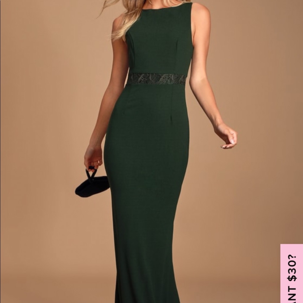 Lulus emerald green maxi size M